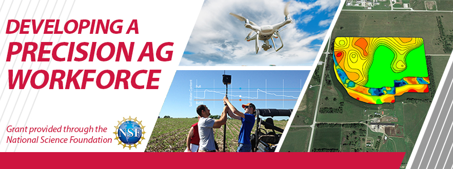 NSF logo on collage of drone and other ag pictures