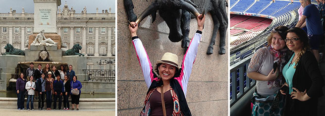 Northeast students visiting Spain in the spring of 2014.